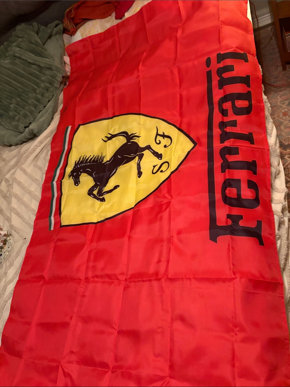 Ferrari Red and Yellow Shield banner